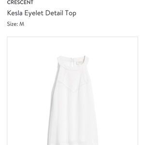 Crescent eyelet detail top